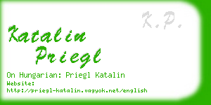 katalin priegl business card